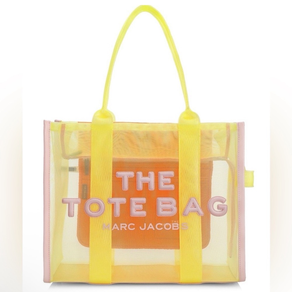 Marc Jacobs Yellow and Pink Transparent Tote